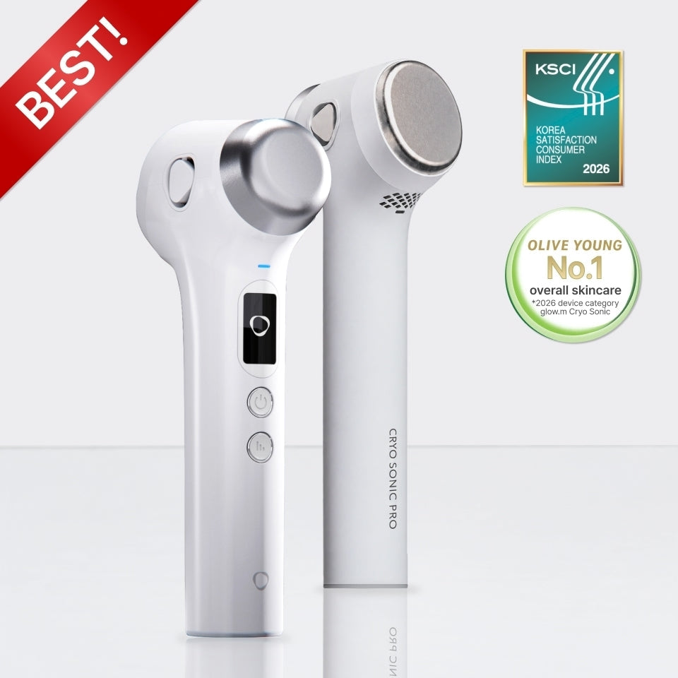CRYO SONIC PRO (glow.m) グローエム glow.m Cryo Sonic Pro: Cooling Ultrasound Facial Device